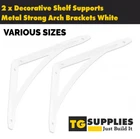 2 x Reinforced Shelf Brackets Support Wall Bracket Heavy Duty High Load Strong