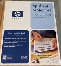 Hp Sheet Protectors Heavy Weight 4 mil Easy Opening Archival Safe