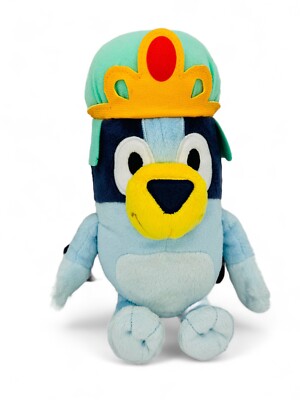 Bluey Royal King Small Plush Toy 8  Stuffed Animal Toy Ludo Studio Moose Toys