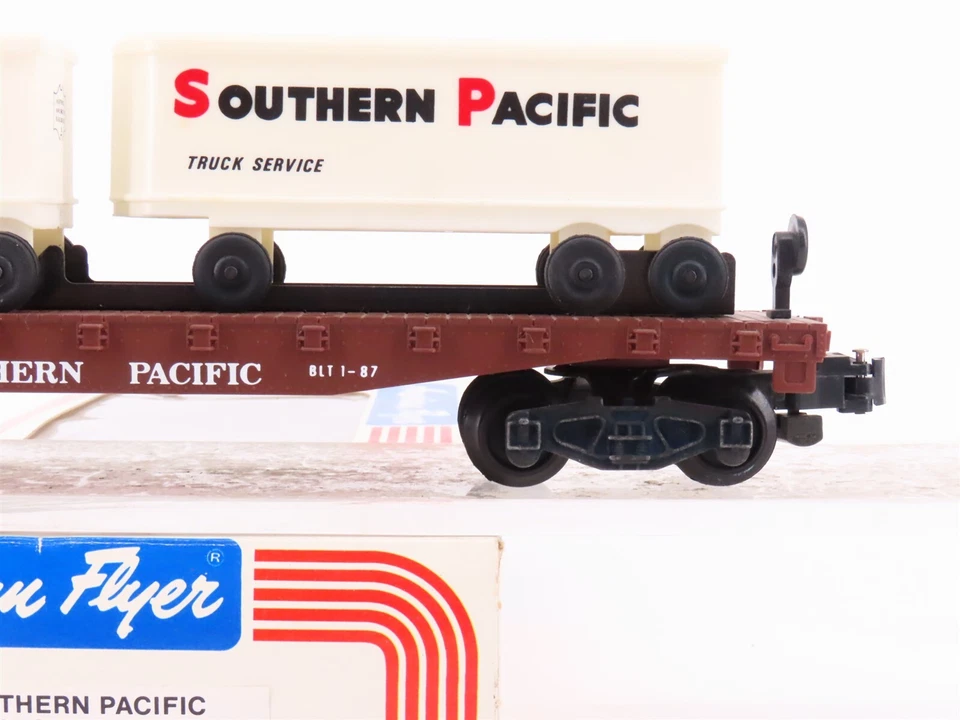 S Scale American Flyer 6-48501 SP Southern Pacific Flat Car #48501 w/ Trailers - Image 3 of 4