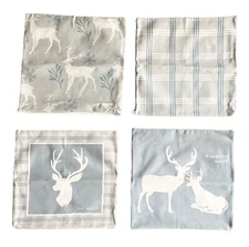 Nordic Winter Throw Pillow Covers Lot Of 4 18”x18”