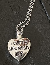 Ashes Urn Necklace Cremation Jewelry Heart Pendant For Ashes Memorial Locket NEW