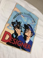 Vintage T Shirt Micro Grafx Designer Size Large White 1990  s