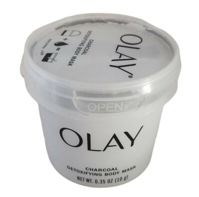 Olay CHARCOAL DETOXIFYING BODY MASK Peel-Off Detoxifies & Refreshes Skin 0.35 oz