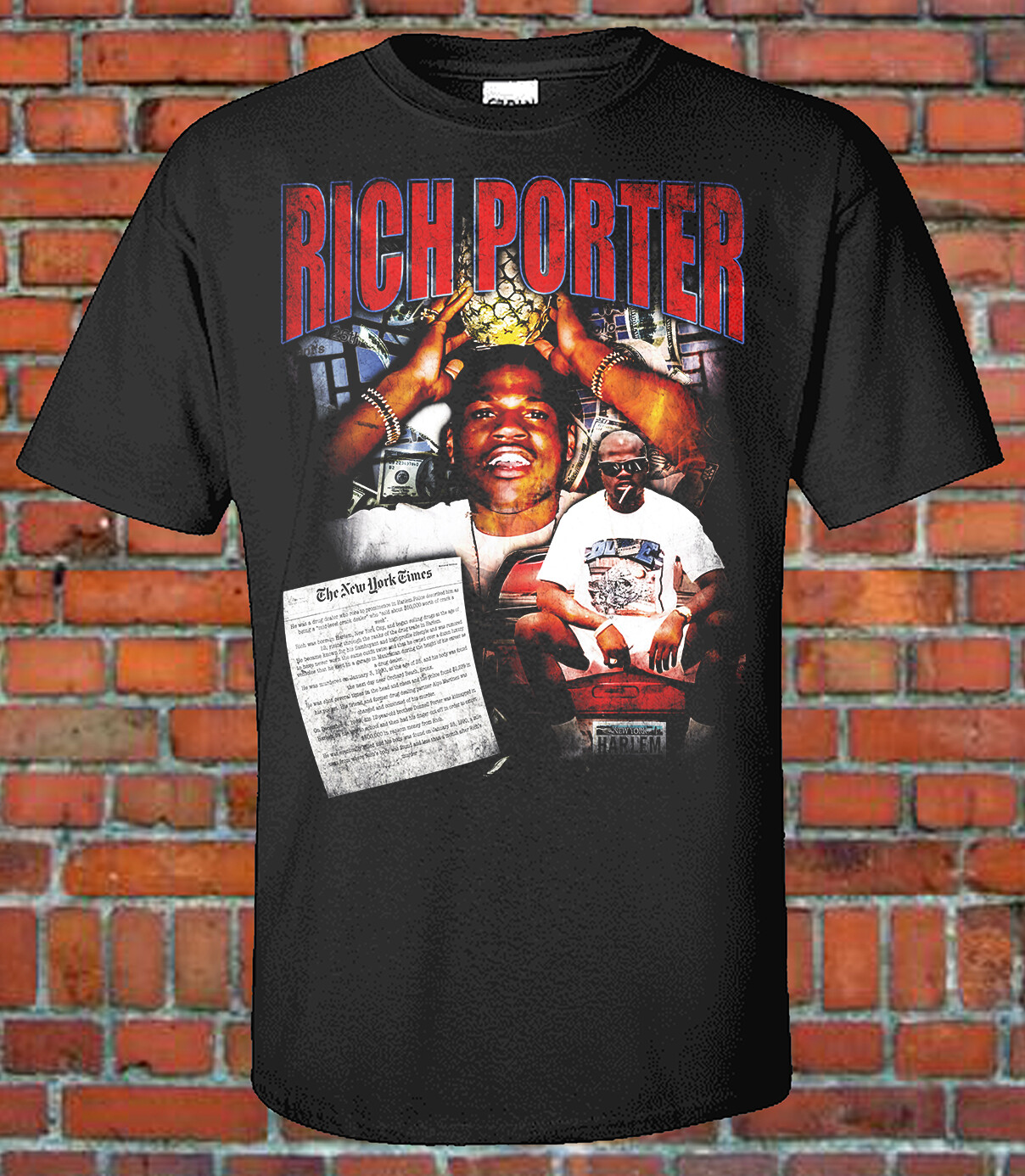 Paid in Full Rich P Bootleg Style Graphic T shirt