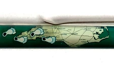 North Carolina Floaty Pen Moving Feet on Map Tar Heels State Cardinal Bird Vtg