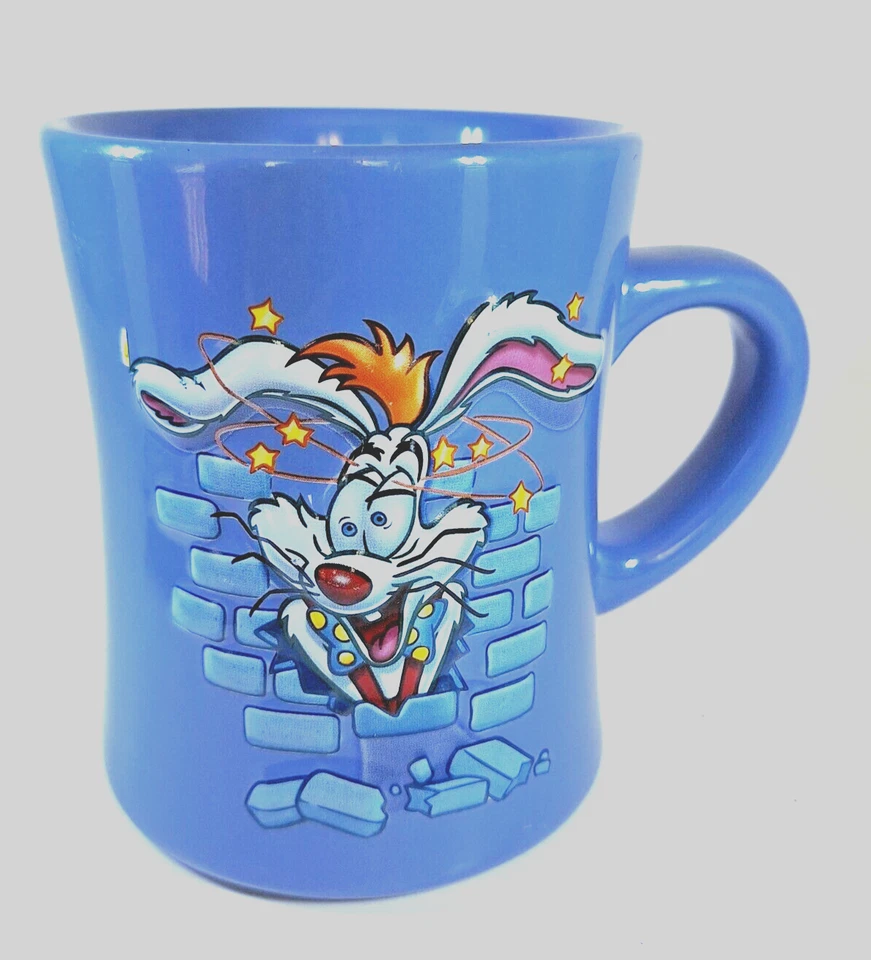 Taza Roger Rabbit 3D Disney Store 18 oz azul cielo Foto 3 de 4