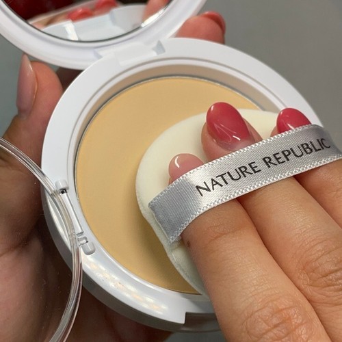NATURE REPUBLIC Nature Origin Cover Two Way Pact 9g Natural Beige Pressed Powder - Picture 5 of 13