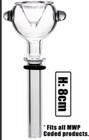<!--F#f_0-->6 x MWP Glass Slider Stem & Cone 8cm Waterpipe Water Pipe Smoking Brand New<!--F/-->