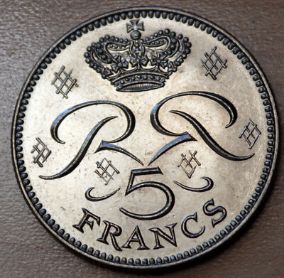 1982 Monaco 5 Francs Rainier III