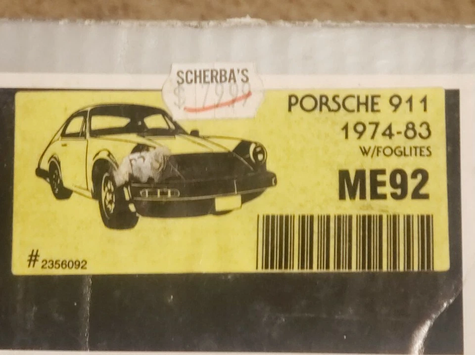 New Covercraft PORSCHE 911 Black CAR BRA Nose Mask (1974-83) W/FOGLITES - Image 4 of 4