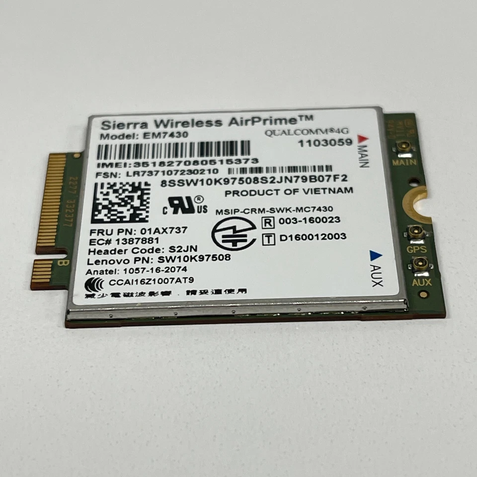 Genuine Sierra Wireless AirPrime EM7430 LTE/WCDMA 4G WLAN Wireless Card 01AX737 - image 4 of 4