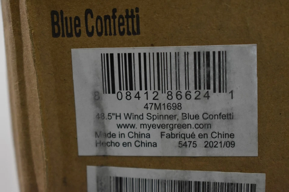 Evergreen Wind Spinners 2 Pack Blue Confetti Design 48-1/2" Tall 47M1698 - Image 4 of 4