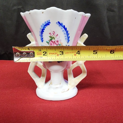 Antique Old Paris Porcelain Floral Vase Hand Painted Flowers - Picture 14 of 14