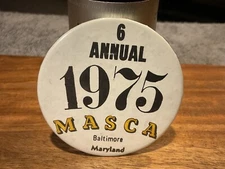1975 MASCA 6th Annual Sports Collectors Association Convention Baseball Pin