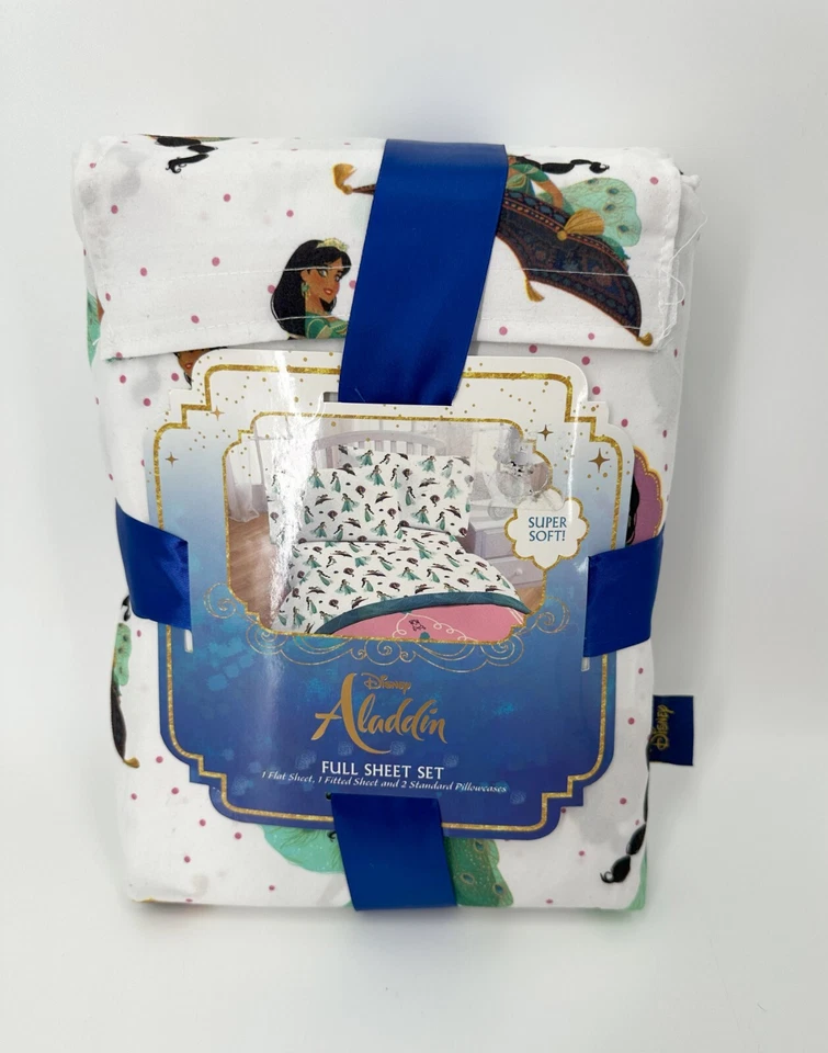 Nuevo edredón completo Disney Aladdin DESERT JEWEL, 2 fundas estándar y juego completo de sábanas Foto 4 de 4
