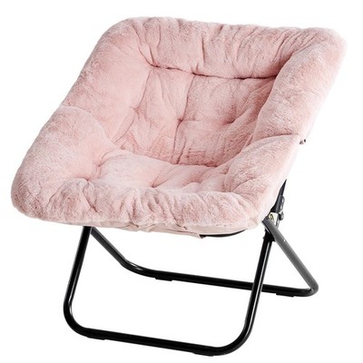 Comfy Saucer Chair, Faux Fur Disc Chair Foldable, Lounge Lazy Chairs for Livi...