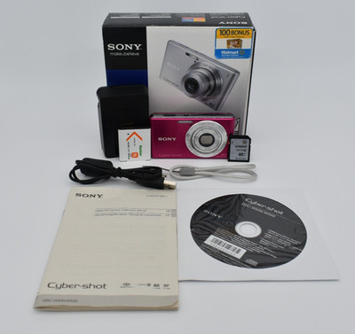 Sony Cyber-shot DSC-W530 14.1MP Digital Camera Pink Bundle - English Menu Tested