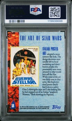 1993 STAR WARS GALAXY FACTORY SET #58 ITALIAN POSTER ART PSA 10 | eBay