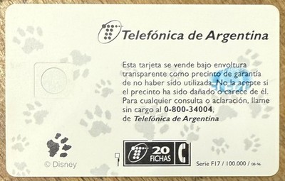 ARGENTINIEN FLECK AU R ° KARTE OHNE CHIP KARTE TELECARTE DUMMY PHONECARD KARTE