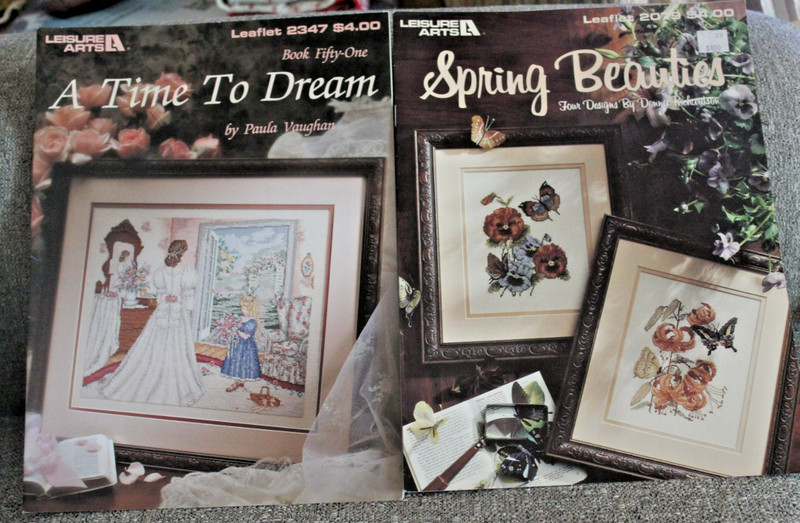 Leisure Arts - Spring Beauties (2079)  &  A Time to Dream (2347)   counted cross