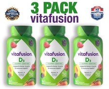 3 Pack Vitafusion Vitamin D3 Gummies 50mcg Berry Peach 150 Ct EXP 03/2027