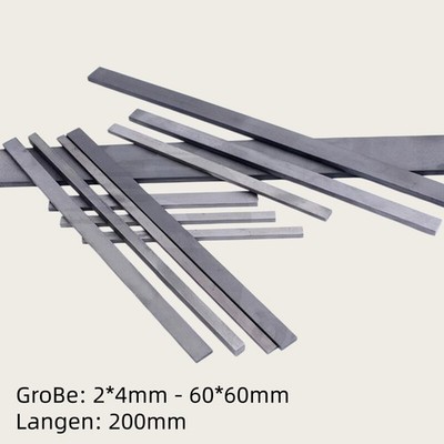 Hartmetall Carbide Stahl Flachstange Vierkant Flachprofil Flachstab 200mm Länge