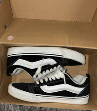 VANS Old Skool Black White Suede Canvas Low Top Sneakers Lace Up