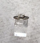 Silpada Vintage Sterling 925 Silver Belle Fleur Baguette CZ Rope Ring  Sz 7