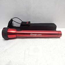 Snap-on® Aluminum Flashlight w/Case, Red - 7 1/4" L - Used, Works