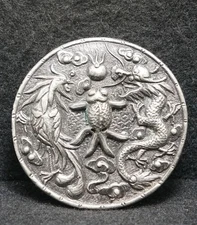 WH05130 *NOS* VINTAGE 1974 **FISH** AQUATIC FANTASY ARTWORK MENS BELT BUCKLE