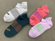 4 Pairs Bombas Women Honeycomb Cushion Performance Ankle Socks Size M 4 Colors