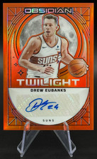 2023-24 Drew Eubanks /75 Obsidian Twilight Signatures Orange Flood Auto | Suns