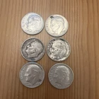 Lot Of 6 Silver Dimes 90% Silver, Years 1951, 1963 And 1964. Rare! ￼