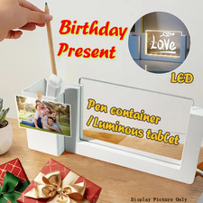 Gift for Kids LED 3D Erasable Writing CLEAR BOARD W/ USB-powered LED Night light