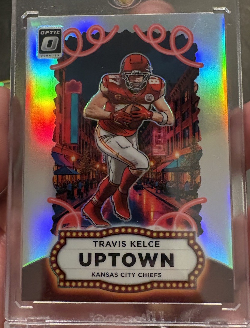 2025 Panini Donruss Optic Uptown Travis Kelce Prizm Insert #22 Chiefs