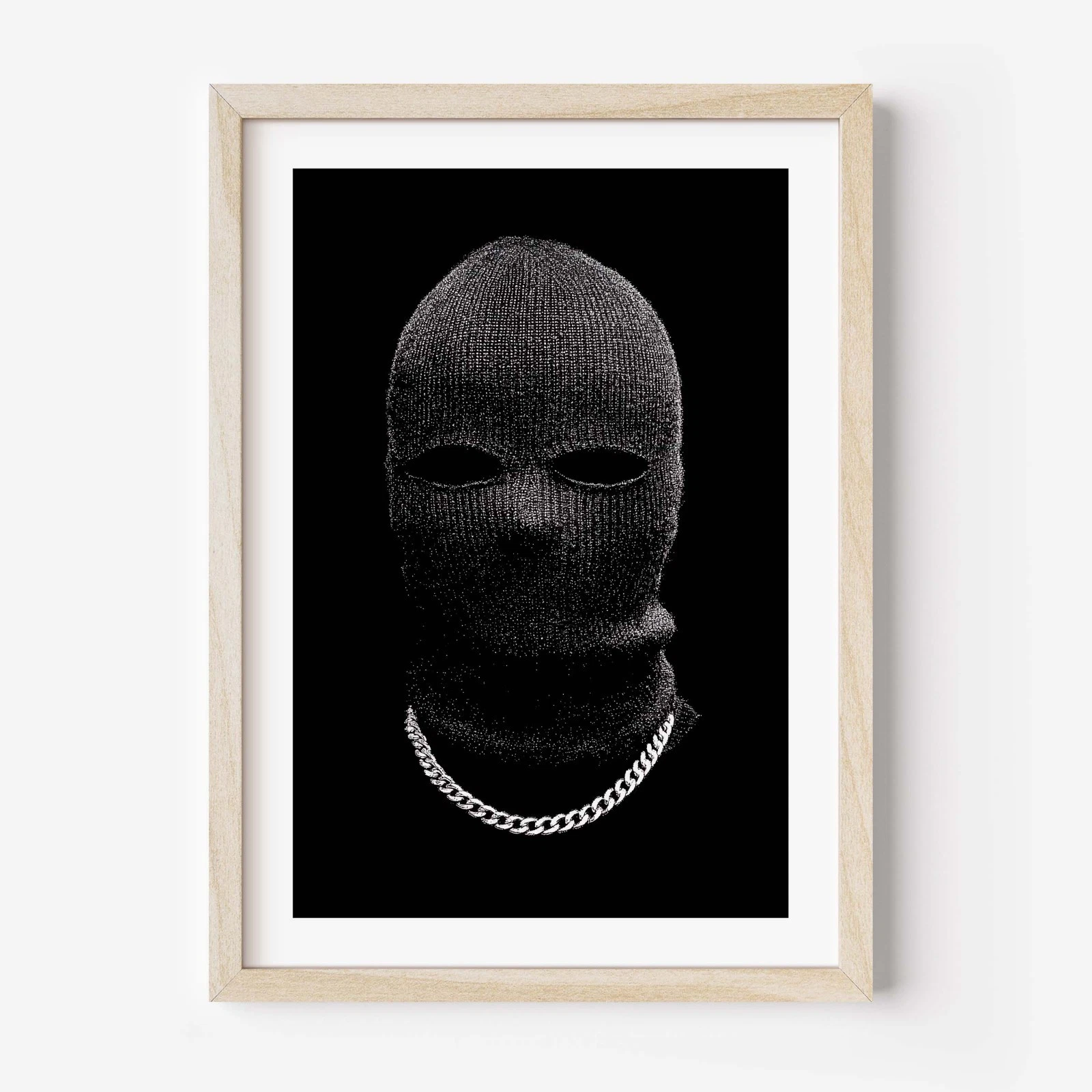 Pixel Phantom Vertical Poster Wall Art Print for Home Decor