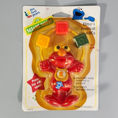 Sesame Street First Years Elmo Musical ABCs Baby Teething Rattle Toy ...
