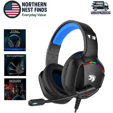 Noise Isolating Over-Ear Gaming Headphones with Blue Color - For PC  Consoles