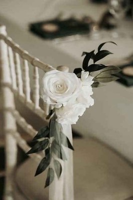 10 x weiße Gang oder Knospen Vase Seidenblumen für Hochzeit, Event