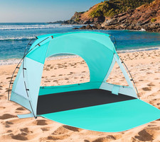 Beach Tent, Portable Sun Shelter for 2/3/4/6-8 Person with UPF 50 UV Protection