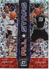 2021-22 Donruss Optic All-Stars Holo Fast Break #15 Allen Iverson/Tim Duncan