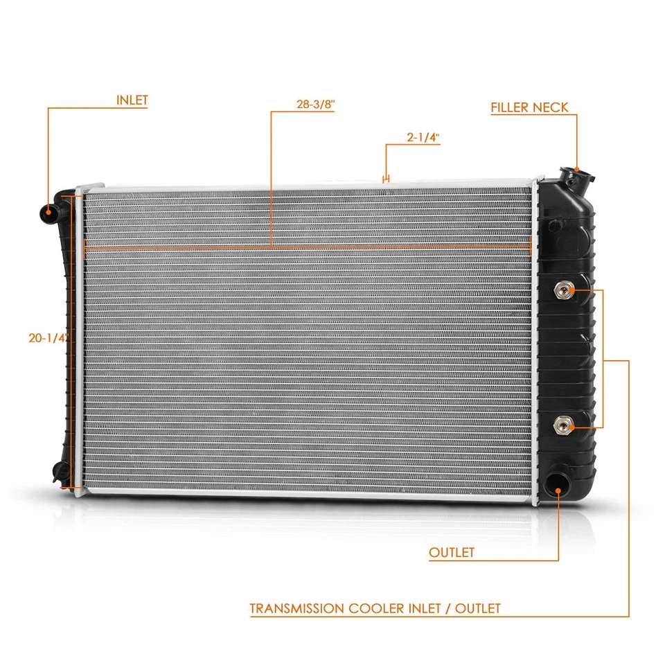 Radiador de núcleo de aluminio estilo OE Suburban V8 camioneta Chevy C/K 73-86 DPI-730 Foto 2 de 4