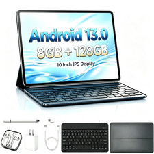10'' Android 13 Tablet 10-Core 8GB 128GB for Office Work 1920x1200 8800mAh WiFi
