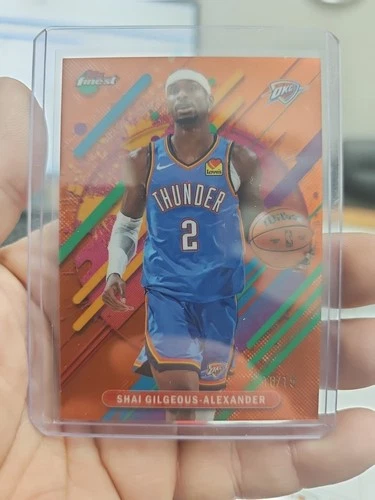 2025-26 Topps Finest Shai Gilgeous-Alexander Rare Orange Refractor #/15