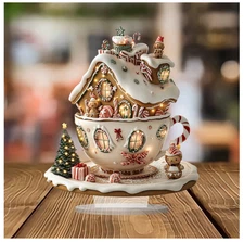 Christmas Boho Style Acrylic Gingerbread House Cup-Shaped Sign & Plaque - Christ