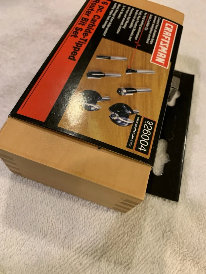 Craftsman 6 piece carbide tipped router set new unopened box - Image 3 of 3