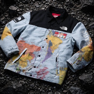 The North Face X Supreme Atlas Expedition Jacket Size Medium M Everest Mens Map