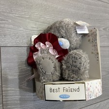 Image of Me to You Tatty Teddy Plush 15cm-High Bear with Best Friend Rosette Gift Idea# 1