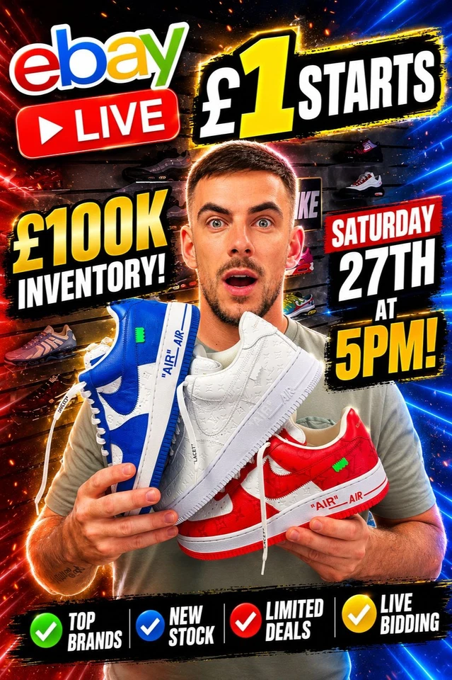 🔥 Biggest Collabs Event 💥 £1 Starts | JORDAN DIOR | OFF-WHITE and more !